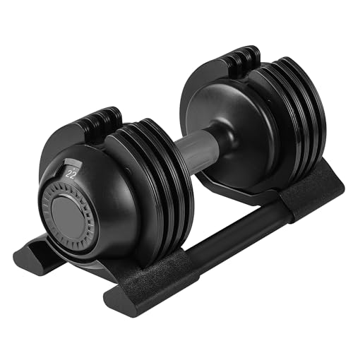Adjustable Dumbbell Set 7/14/22 LBS - Heavy-Duty Steel & Plastic Design, Compact Space-Saving Home Gym Equipment for Strength Training, Fitness & Full-Body Workouts