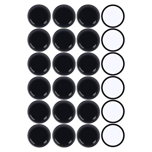 Ezprotekt 24 Pack 1-3/4" Self-Stick Round Carpet Furniture Sliders Furniture Moving Slider for Carpet, Heavy Duty Self-Adhesive Furniture Movers Moving Pads Chair Glides for Carpet (Round, Black - color: Black, size: 1 3/4"