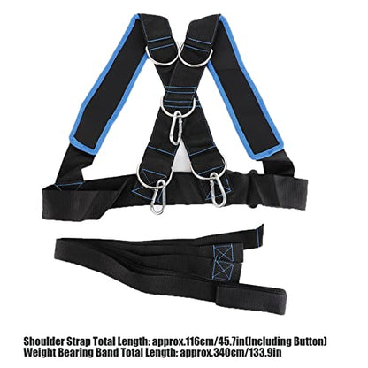 Sled Harness Training Gear for Athletes, a Complete Physical Training Kit with Adjustable Shoulder Straps for Pulling a sled or tire for Intense Workouts