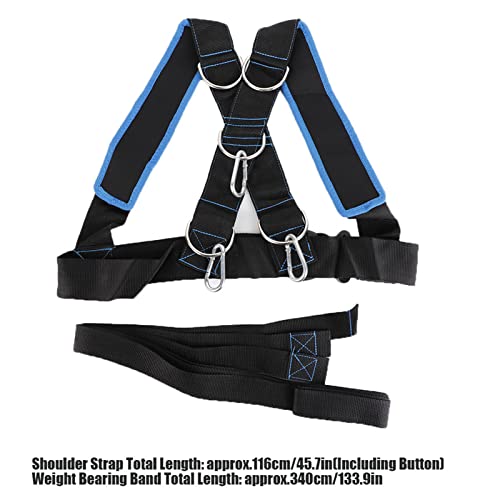 Adjustable Sled Harness, Harness Resistance Band Belt Sports Equipment Weight Sled Harness Set Pulling Strap for Workout Sled Pulling