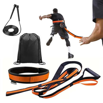 Overload Running Resistance Harness with Jump Rope Speed and Agility Equipment for Sprints Football Basketball Soccer Overload Running Resistance Harness with Jump Rope