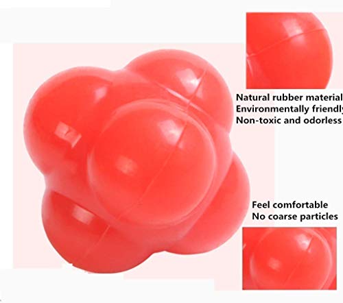 Reaction Ball, 6-Sided Agility Training Ball for Baseball, Soccer, Lacrosse, Basketball, Softball, Hand-Eye Coordination Training Equipment