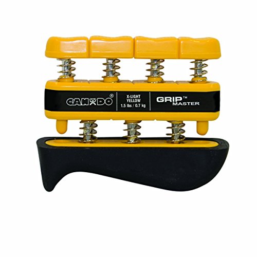 CanDo GripMaster Hand Exerciser, Yellow, X-Light Tension - color: Yellow, size: X-light (1.5 Pound)