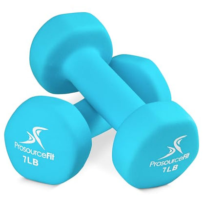 ProsourceFit Neoprene Dumbbell Coated for Non-Slip Grip - size: 7-Pound