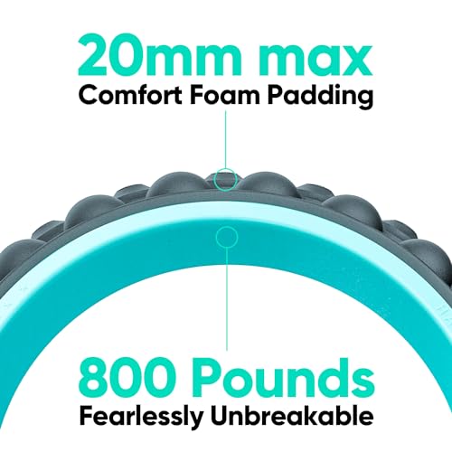 FitBeast Back Roller, Back Wheel Foam Roller - Targeted Muscle Roller for Deep Tissue Massage, Back Stretcher