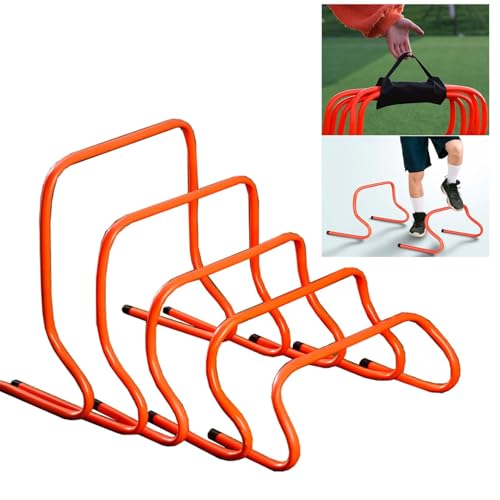 CMYUN 5 Pcs Agility Hurdles with Handle - 15/23/30/40/50cm Tall Hurdles Training Equipment, Speed and Agility Training Hurdles for Adult Kid, Lightweight