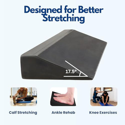 Everyday Yoga Wedge – Premium EVA Foam Support for Stability, Comfort & Alignment, Lightweight, Durable, Non-Slip Design, Mindful Practice - Black