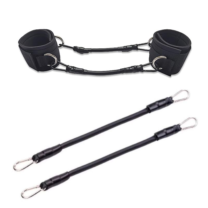 2 Pack Ankle Resistance Bands Replacement 30 Lbs Exercise Bands Ankle Straps Elastic Cable for Ankle Resistance Band Cuffs Ankle Bands Booty Workout Equipment Kickback Hip Fitness Training