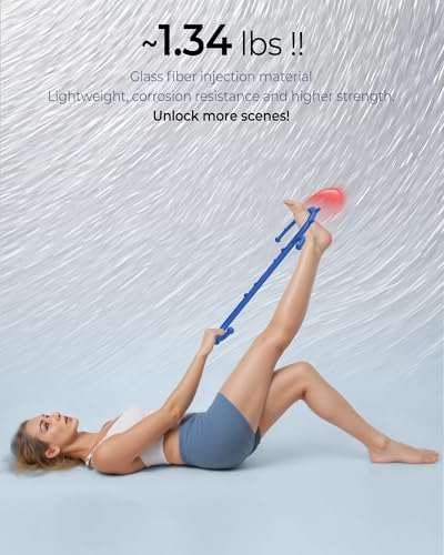 Back and Neck Massager for Pain Relief Deep Tissue, Upgraded Full Body Trigger Point Cane Massage Tools, Massage Stick Pressure Point Hook, Muscle Knot Remover Tool (Blue)