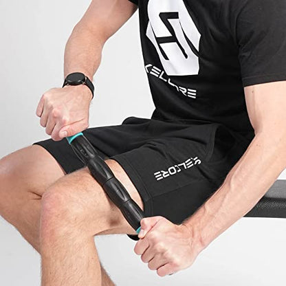 Skelcore 18" Muscle Roller Massage Stick - Athletes 18" Massage Roller Bar for Relieving Muscle Soreness Cramping Tightness Physical Therapy & Recovery, Travel Size 18 inch