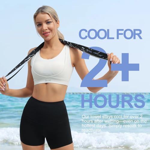 Eunzel Cooling Towel, Ice Towel for Neck, Soft Microfiber Chilly Towel Stay Cool for Sports, Yoga, Running, Gym, Workout, Biking, Camping & Outdoor Activities 40"x12"