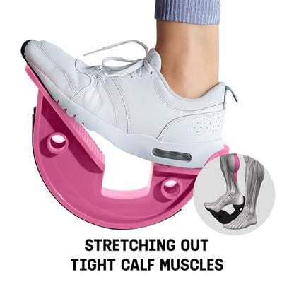 Yes4All Foot Rocker, Effective Calf Stretching and Foot Massager Stretcher for Plantar Fasciitis Relief, Improved Flexibility, Ergonomic Design for Home Exercise - color: E. Pink