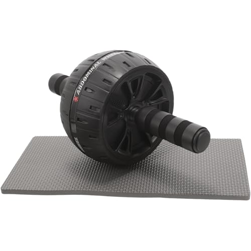 STOBAZA Quiet Exercise Ab Roller Wheel with Knee Pad Material Multi-angle Stability for Abdominal Arms Shoulders Workout Suitable for Men Women Beginners and Experts