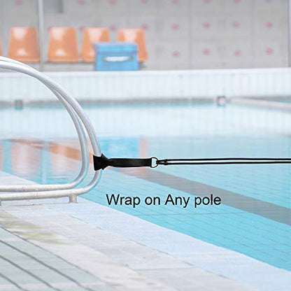 2.0M Pool Swim Training Leash Swim Training Belt Swim Resistance Tether