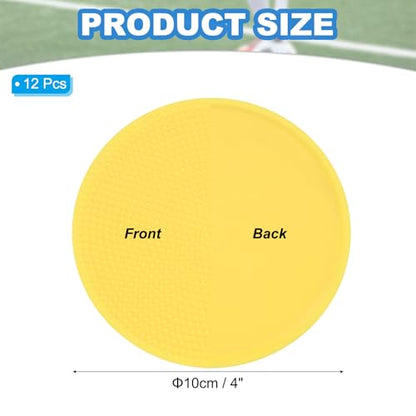 PATIKIL Spot Markers, Non-Slip Floor Dots Agility Markers Flat Field Cones Poly Dots - color: Yellow