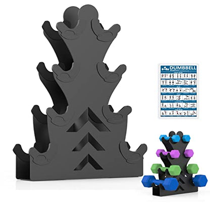 Dumbbell Storage Rack Weight Organizer Rack Only for Home Gym Weight Rack No need Assembly - size: 4-Tier