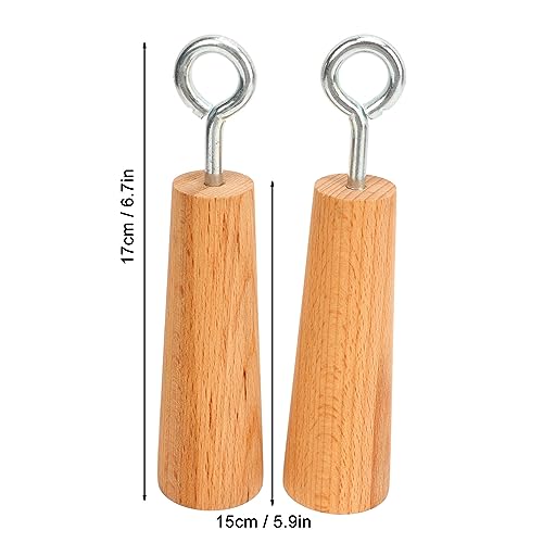 Wooden Pull-Up Grips, Durable Comfortable Upper Body Strength Trainer Home Gym Equipment for Men Women Fitness Enthusiasts Strength Training Daily Workouts