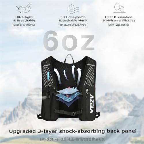 Running Water Bottles Flask BPA Free Leakproof Hydration Vest Packs Waist Belt Replacement for Triathlon Marathon Hiking Cycling Climbing Runner - color: #2 Dark Blue (7L) + 1.5L White Water Bladder