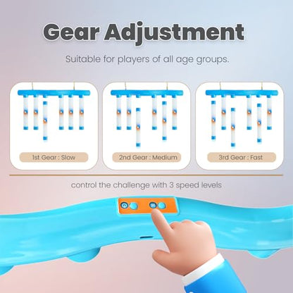 STHF Reflex Game, 3-Speed Adjustable Hand Eye Coordination Training Toy, Reaction Speed Challenge with English Voice Prompts for Family Brain Training, Safe EVA Foam Grip Skill Builder.