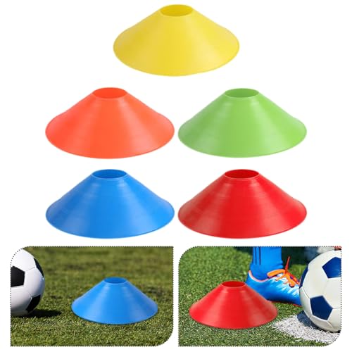 15pcs Soccer Training Cones Agility Markers Sturdy Plastic Disc Cones for Football Drills Outdoor Sports Practice and Agility Training