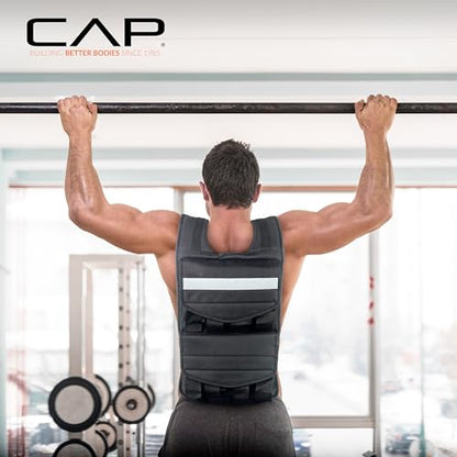 CAP Adjustable Weighted Vest 20–150 lbs for Strength Training, Running & Workouts, Weight Vest for Men & Women, Fitness Training Vest - style: 60lbs