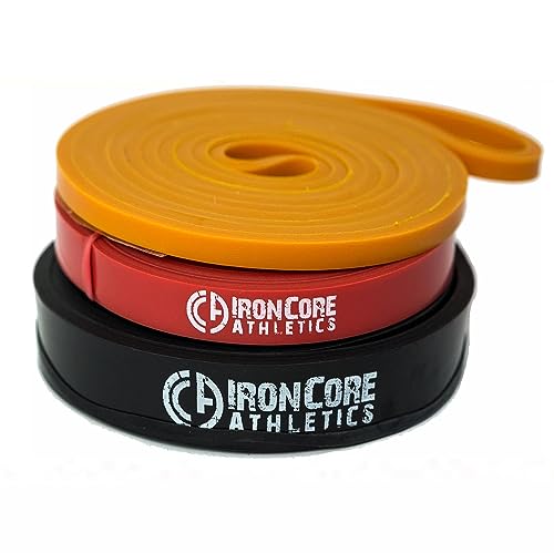 Pull Up Assistance Bands - Commercial Gym Quality 41" Loop Exercise Pull-Up Bands - 4 Different Resistance Levels to Choose from - color: 3 Pack Orange/Red/Black - 5-65 lb