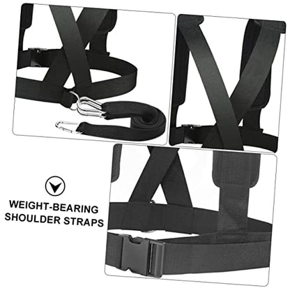 Kisangel 2pcs Resistance Sled Harness Weight Bearing Shoulder Straps Training Belt for Fitness Workout Running Exercise with Portable Design and Safety Features