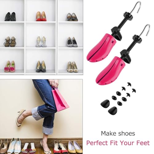 eachway Shoe Stretcher Shoe Trees,Adjustable Length & Width for Men and Women(for M's Us6.5-10; Wm's Us10-13.5) - color: M(for M's Us6.5-10; Wm's Us10-13.5 )Rose
