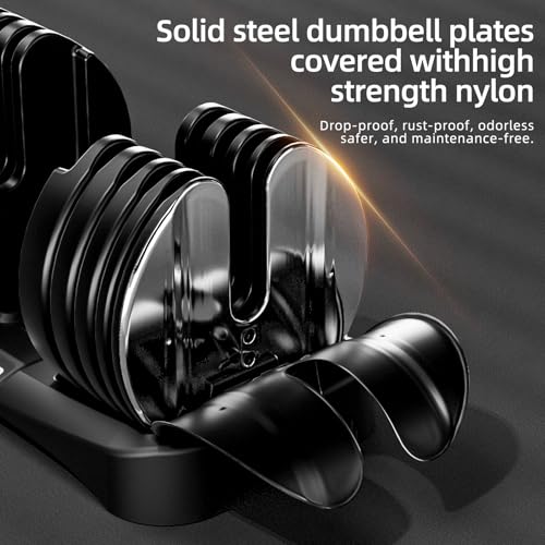 Adjustable Dumbbells Set of 2，Free Weights Dumbbells Set