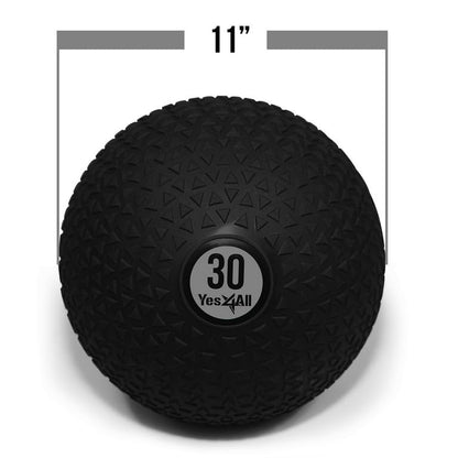 Yes4All Slam Balls, 10-40lb Weighted Ball Weight, Durable PVC Sand Filled Workout Dynamic Slam Ball for Strength Training, Triangle, Black, 30lbs - color: C. Triangle Black, style: F. 30lbs