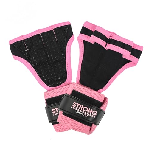 Strong Women's Wrist Wrap Gloves - Wrist Support Grips for Workout, Weight Training, Pilates, Yoga & More - color: Pink, size: Large