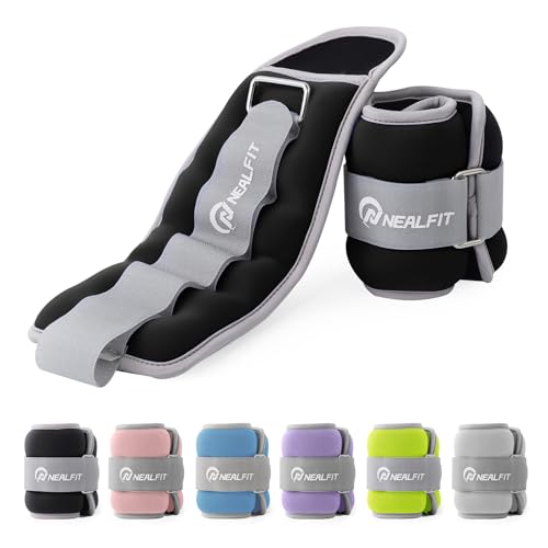 Ankle Weights 1/2/3/4/6/10 LBS for Men Women Kids, Leg Arm Wrist Weights with Adjustable Strap for Running, Aerobics, Strength Training, Physical Therapy, Fitness - color: Black, size: 5 lbs x 2 (10LB Pair)