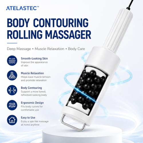 Electric Fascia Roller Massager Stick for Trigger Point Therapy, Deep Tissue Massage, Muscle Recovery & Body Relaxation
