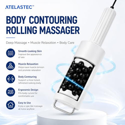 Electric Fascia Roller Massager Stick for Trigger Point Therapy, Deep Tissue Massage, Muscle Recovery & Body Relaxation
