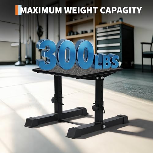 Garvee Plyometric Jump Box, 15/17/19/21 Inch Adjustable Plyo Box, Anti-Slip Fitness Exercise Step Up Box with Safety Lock for Home Gym Training, Conditioning Strength Training