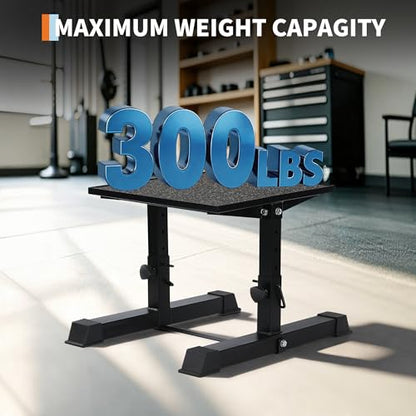 Garvee Plyometric Jump Box, 15/17/19/21 Inch Adjustable Plyo Box, Anti-Slip Fitness Exercise Step Up Box with Safety Lock for Home Gym Training, Conditioning Strength Training