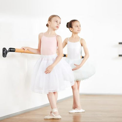 Wall Mount Ballet Barre Solid Wood Dance Bar with Height Adjustable Metal Brackets for Dance Training - color: 67"
