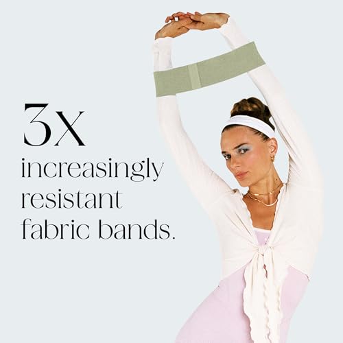 Bala Bands Resistance Bands, Non-Slip Fabric Exercise Bands - color: SEA, SAGE, HEATHER, size: Resistance Bands (Set of 3)