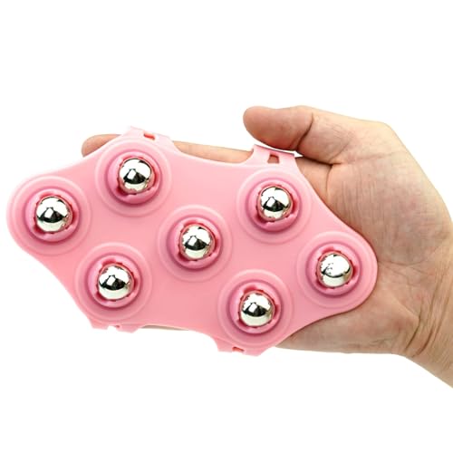 Massage Ball Roller, Hand Held Massager, Trigger Point Ball, Back & Foot Massager - Pink - color: Pink