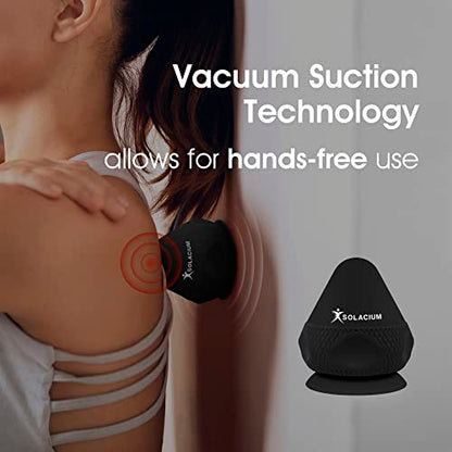 Solacium Mountable Massage Therapy Tool - Multi-Surface Suction Cup Wall Massage Tool for Sore Muscles, Myofascial Release, Stress Relief, Trigger Point and Deep Tissue Massage (Black) - color: Black
