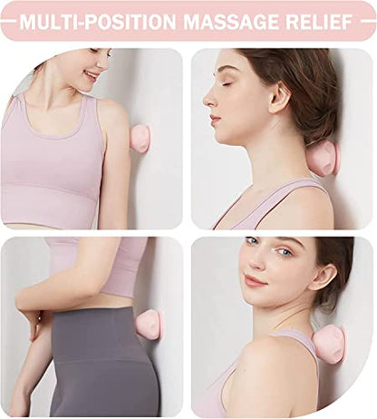 Manual Massage Ball Set, 2 PCS Deep Tissue Trigger Point Massage Myofascial Release Balls, Silicone Physical Therapy Balls, Massage Therapy Tools for Deep Muscles, Sore Muscles, Muscle Knots (Purple) - color: Purple