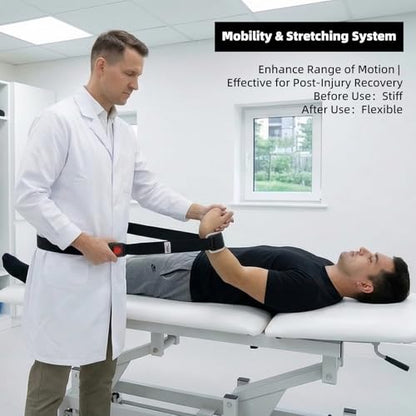 Mobilization Belt 2026 New with Adjustable Thick Cushioning Pad - Premium Mobilization Belt Physical Therapy, Designed for Physical Therapist Rehabilitation Therapy, Stretching (Black) - color: Black
