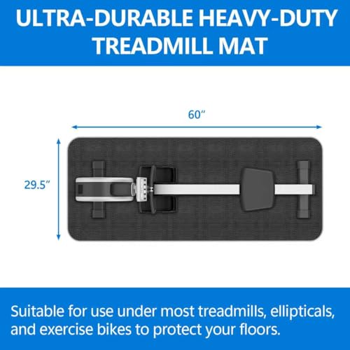 Bike Mat Compatible with Peloton Bike,Elliptical,Treadmill Mat, 6mm Thick, Under Exercise Bike Trainer Pad for Indoor Stationary Spin Bike Gym Equipment Hardwood Floor Carpet Protector - size: 1pcs: 29.5 * 60 inch