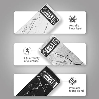 Sweet Sweat® Hip Bands with 3 Levels of Resistance - color: Marble