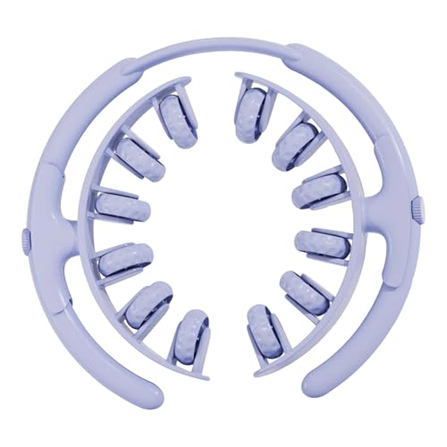 Leg Massage Tool with 12 Wheels Detachable Compact for Calves Arms 11x10.2x1.6inch Versatile Adjustable Tension, Blue