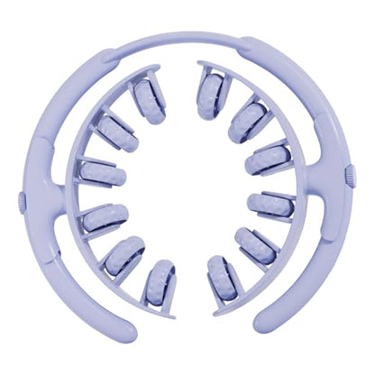 Leg Massage Tool with 12 Wheels Detachable Compact for Calves Arms 11x10.2x1.6inch Versatile Adjustable Tension, Blue
