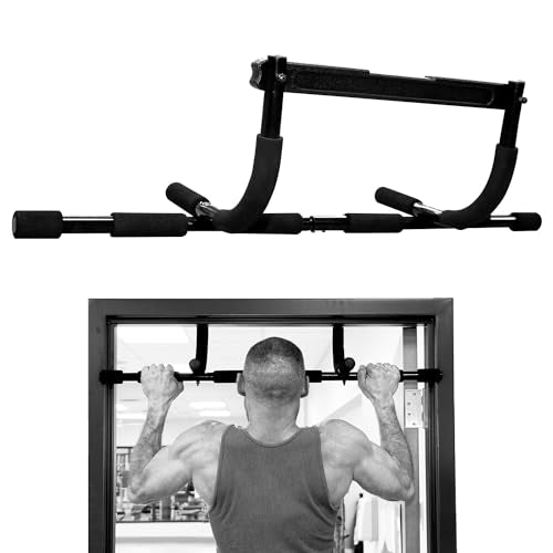 Body Sport 3-In-1 Pull-Up Bar for Doorway, Upper Body Fitness Workout Bar – 300 lb. Max Limit, Multi-Grip Exercise Bar – Portable Fitness Trainer for Home Gym