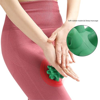 Soft Spiky Massage Balls, 2 Pcs Silicone Massage Ball for Plantar Fasciitis, Trigger Point Release Ball Deep Tissue Self Massage Ball Muscle Soreness Manual Massage Ball for Yoga Gym Exercise (Blue) - color: Blue
