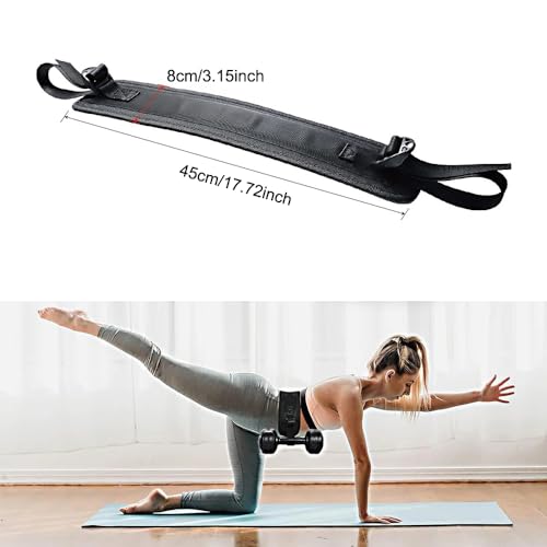 Hip Thrust Belt WITHOUT Dumbbell Booty Belt Non-Slip Padded Glute Trainer Weighted Belts for Dumbbells Kettlebells Bumper Plates Weight Glute Workout Lower Body Strength Training Exercise Home Gym Plank