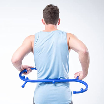 Body Back Buddy Classic Blue & Massage Stick Bundle for Muscle Pain Relief - color: Blue